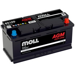 Аккумулятор автомобильный MOLL AGM LN6 Start-Stop 105Ah (80105) Аккумулятор автомобильный MOLL AGM LN6 Start-Stop 105Ah (80105)