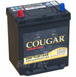 Аккумулятор автомобильный COUGAR SMF 42B19AR 40Ah (бортик) Аккумулятор автомобильный COUGAR SMF 42B19AR 40Ah (бортик)