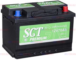 Аккумулятор автомобильный SGT AGM Start-Stop 70Ач 740А Аккумулятор автомобильный SGT AGM Start-Stop 70Ач 740А