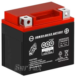 Мото аккумулятор WBR SMT12-5 AGM 5 Ач (YTX5L) Мото аккумулятор WBR SMT12-5 AGM 5 Ач (YTX5L)