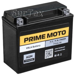 Мото аккумулятор PRIME MOTO PTX20L-BS AGM 18 Ач Мото аккумулятор PRIME MOTO PTX20L-BS AGM 18 Ач