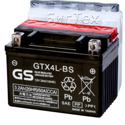 Мото аккумулятор GS GTX4L-BS 3.2 Ач Мото аккумулятор GS GTX4L-BS 3.2 Ач