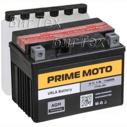 Мото аккумулятор PRIME MOTO PTX4L-BS AGM 4 Ач Мото аккумулятор PRIME MOTO PTX4L-BS AGM 4 Ач