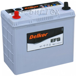 Аккумулятор автомобильный Delkor EFB 80B24R 50 Ач 500A (тонкие клеммы) Аккумулятор автомобильный Delkor EFB 80B24R 50 Ач 500A (тонкие клеммы)