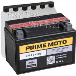 Мото аккумулятор PRIME MOTO PTX9-BS AGM 8 Ач Мото аккумулятор PRIME MOTO PTX9-BS AGM 8 Ач