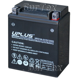 Мото аккумулятор Uplus HPG14A-3 Nano Gel 12 Ач (YTX14AHL, 12n14-3) Мото аккумулятор Uplus HPG14A-3 Nano Gel 12 Ач (YTX14AHL, 12n14-3)