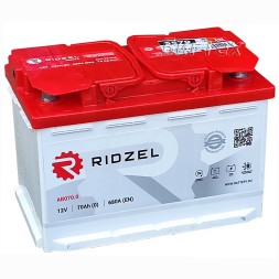 Аккумулятор автомобильный RIDZEL 70 Ah 680А Аккумулятор автомобильный RIDZEL 70 Ah 680А