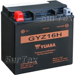 Мото аккумулятор YUASA AGM GYZ16H 16 Ач Мото аккумулятор YUASA AGM GYZ16H 16 Ач