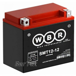 Мото аккумулятор WBR SMT12-12 YTX12-BS AGM 12 Ач 180А Мото аккумулятор WBR SMT12-12 YTX12-BS AGM 12 Ач 180А