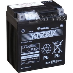 Мото аккумулятор YUASA AGM YTZ8V 7.4 Ач Мото аккумулятор YUASA AGM YTZ8V 7.4 Ач