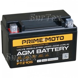 Мото аккумулятор PRIME MOTO PTZ10S AGM 10 Ач Мото аккумулятор PRIME MOTO PTZ10S AGM 10 Ач